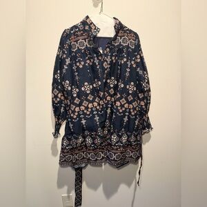 Navy Floral Mini Dress